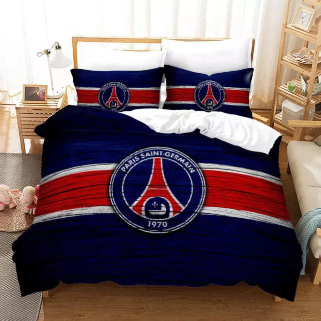 Paris Saint-Germain Football Club Logo Quilt Duvet Cover Set Home Textiles