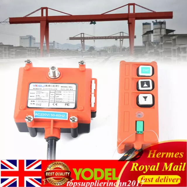 100m Remote Control Hoist Radio Crane Wireless Industry Transmitter & Receiver