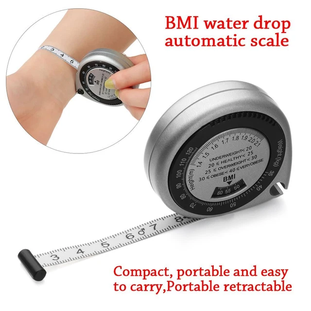 Bmi Ruler Scale BMI WEIGHT LOSS Muscle Fitness Body Mass Measure 150cm Ruler Measuring ...