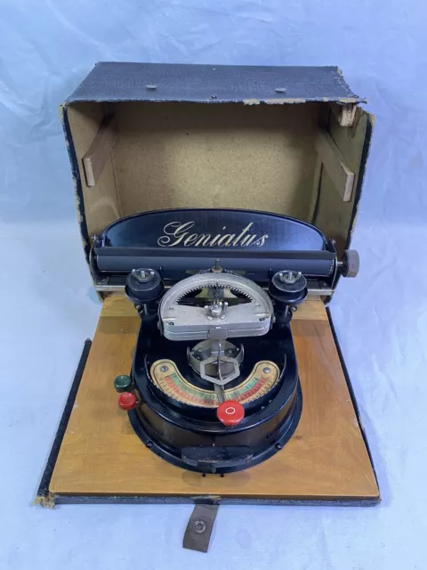 Máquina De Escribir Antigua Geniatus Index Crica 1928 Muy Raro Typewriter