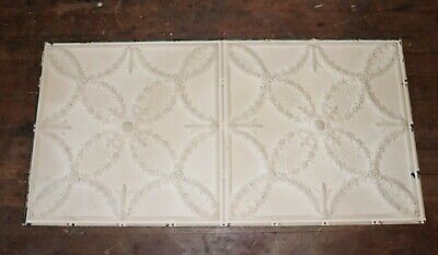 1 Antique Ceiling Tin Panel/ Vintage Architectural Salvage / Reclaimed 48” X 24"