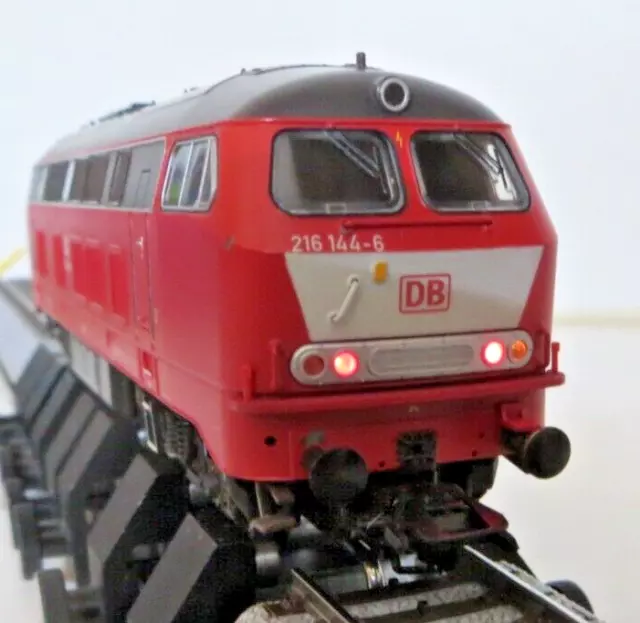 BRAWA H0 0388 AC Diesel Locomotive Br 216 144-6 Orient Red DB Digital Change 2