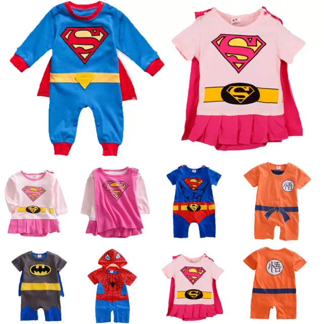 Kids Toddler Baby Boys Girl Superhero Cosplay Halloween Costume Jumpsuit Romper'