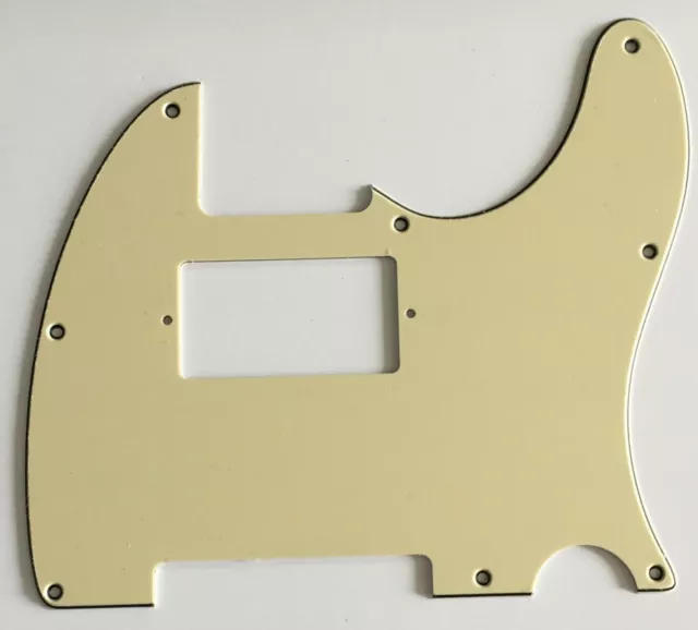 Guitar Pickguard For Fender Tele 8 Hole Humbucker Style,3 Ply Vintage Yellow