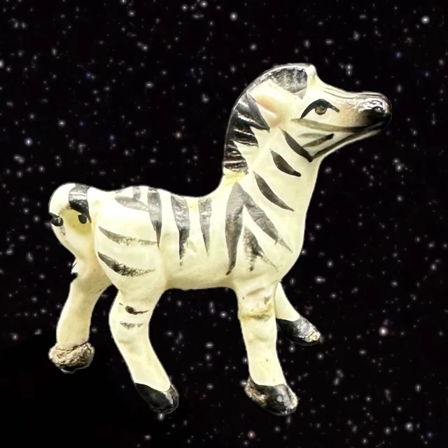 Vintage Bone China Porcelain Zebra Figurine Made in Japan 1.25”T 1.5”W