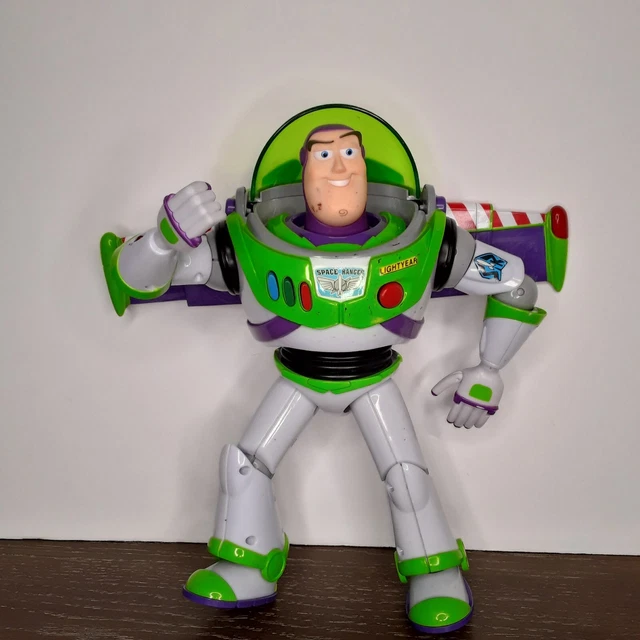 BUZZ LIGHTYEAR TOY Story Thinkway Toys Green Helmet Talking Action