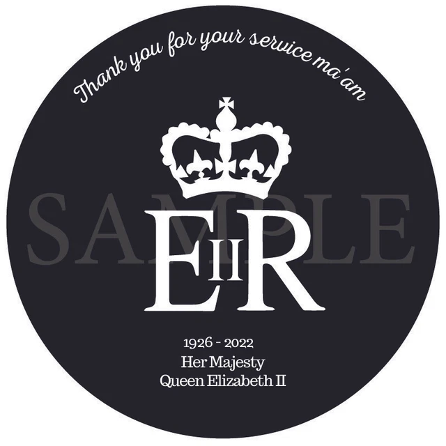 THANK YOU QUEEN ELIZABETH II 1926 2022 BUMPER / Window /Glass STICKER