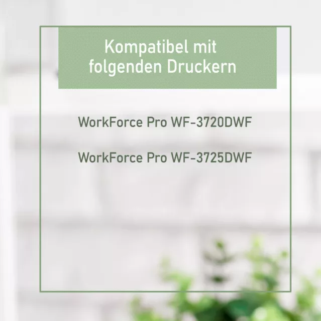 3 farbige Patronen XL mit Füllstand für Epson WorkForce Pro WF-3720 WF-3725DWF 2