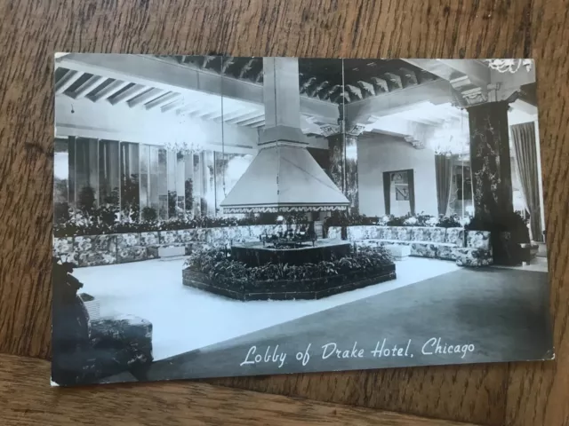 Lobby of the Drake Hotel Chicago Illinois Postcard