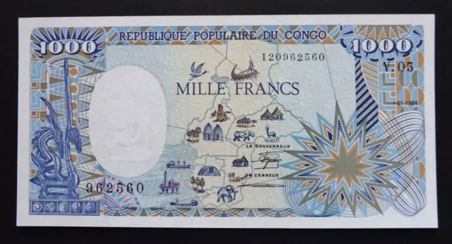 République Populaire du Congo - 1000 Francs - 1er janvier 1988