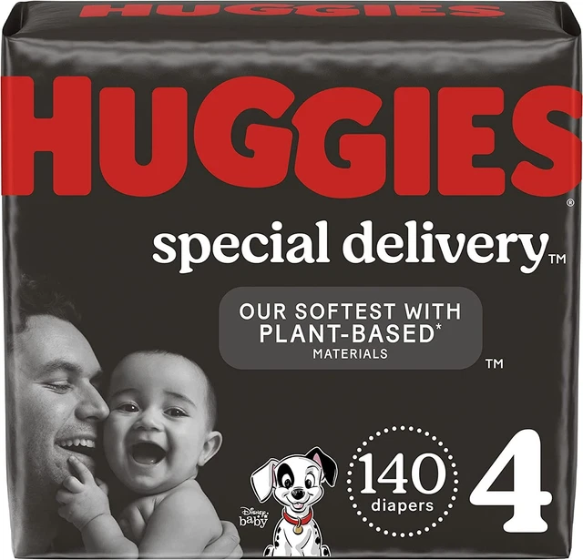 Size 4 -- Huggies Special Delivery -- QTY 140 -- Hypoallergenic Baby Diapers