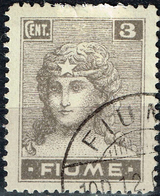 Italy Fiume Rijeka fascist rule classic stamp 1925 good Postmark