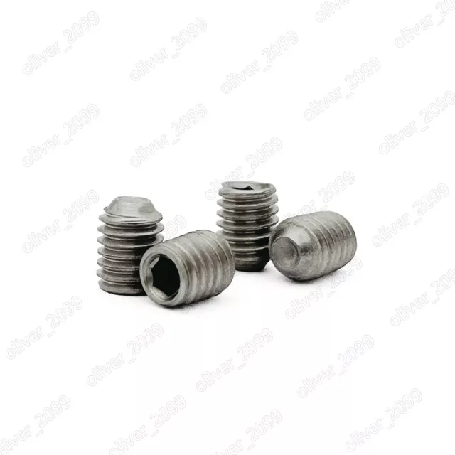 Titanium GR2 Hex Socket Set Screw Cup Point Grub Screws M1.6 M2 M2.5 M3 M4 M5 M6 3