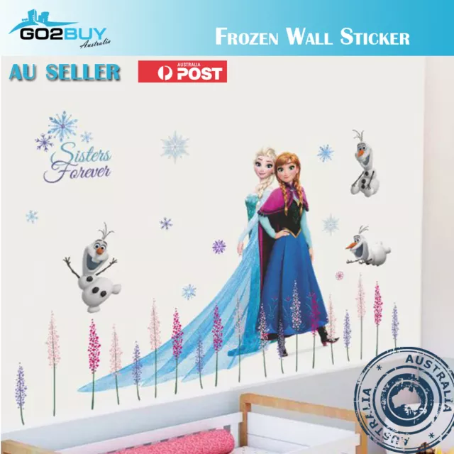 Disney Frozen Elsa Anna Wall Sticker Removable Kid Girl Room Decal