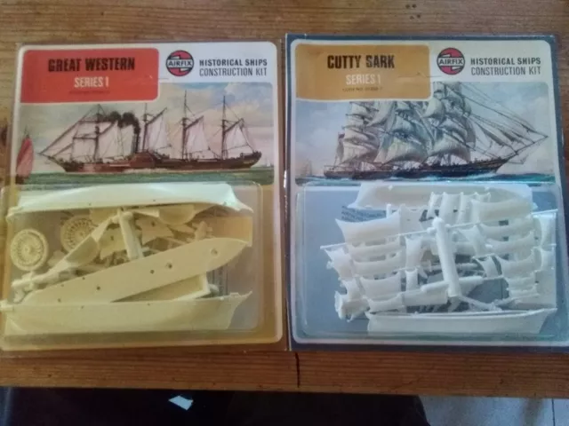 Lot maquette 1/600 airfix Great Western et Cutty Sark série 1