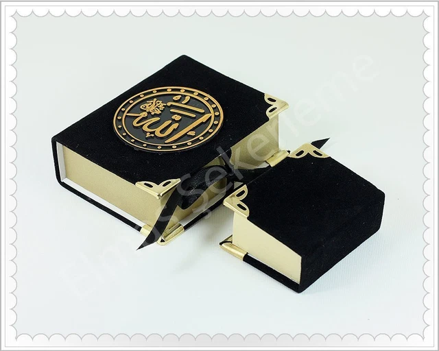 30 PCS HOLY QURANprayer boxvelvetArabicMiniQuranMuslimIslamic