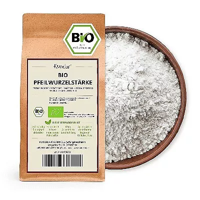 (14,90 EUR/kg) 1kg Bio Pfeilwurzelstärke, Backen & Kochen, ohne Zusätze