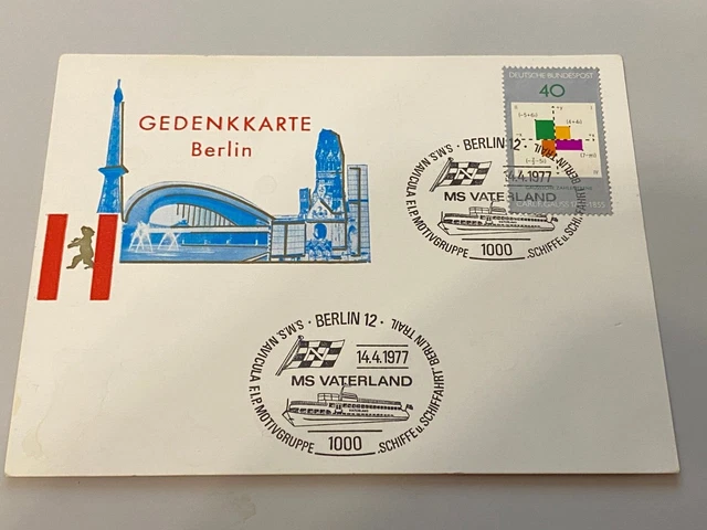 Gedenkkarte Berlin - Sonderstempel MS Vaterland 1977