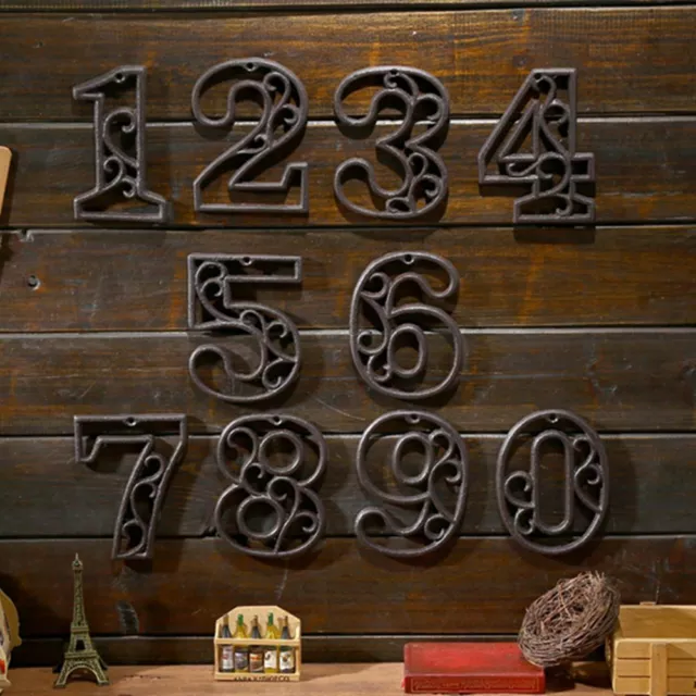 Props House Address Iron Cast Numbers Wrought Iron Numerals Door Number