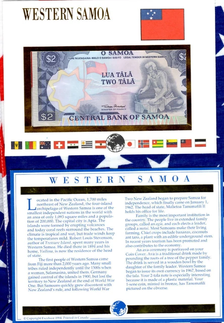 E Banknotes of All Nations Western Samoa 1985 2 Tala P-25 UNC C428185