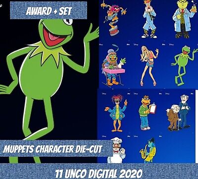 Topps Disney Collect Kermit Unco Award + Set (1+10 Muppets die-cuts 2020 Digital