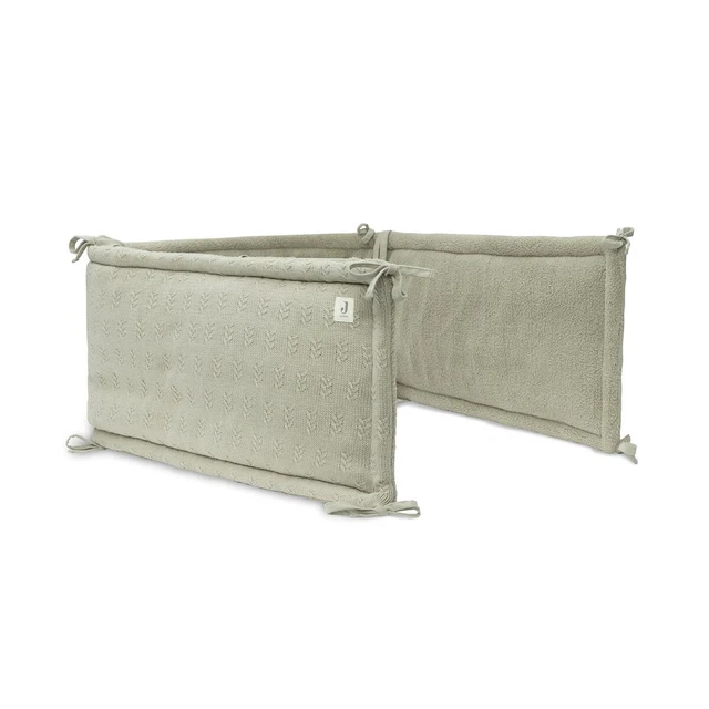 Jollein Bettumrandung / Laufgitterumrandung 180x30 cm Grain knit Olive Green NEU