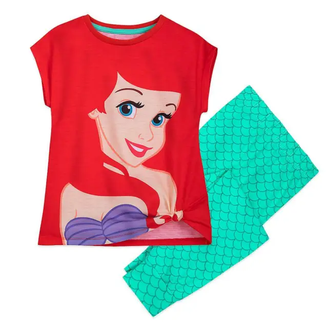 New Disney store Ariel Pajama Set Girls 4,5,6,7,8,10 The Little Mermaid