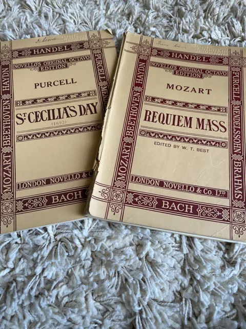 Rare Classical Scores Sheet Music Novellas Original Octavo Mozart Purcell X2