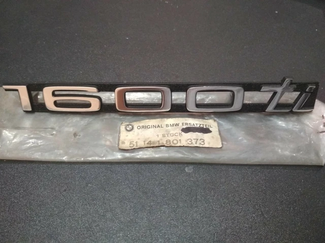 BMW E10 emblem front  "1600ti" !NEW! NLA GENUINE 51141801373
