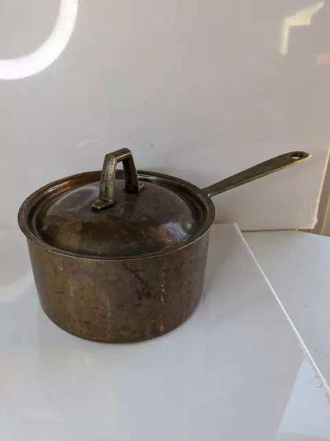 Krogarhuset Copper Saucepan Small 12oz With Tin Lining & Lid Vintage From  Sweden