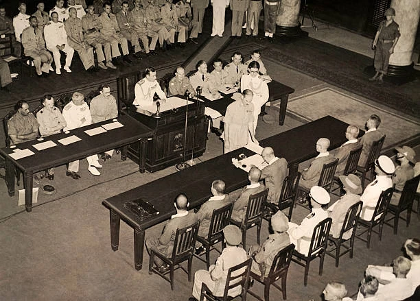 Japanese Surrender - World War Two 1945 Old Photo