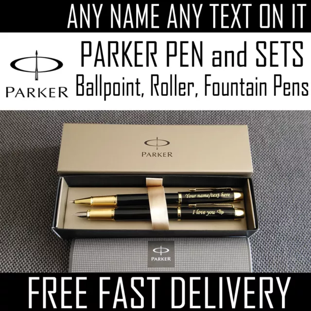 Personalised Engraved Parker Jotter IM Urban Ballpoint Pens, Pen, Set Gift IDEA