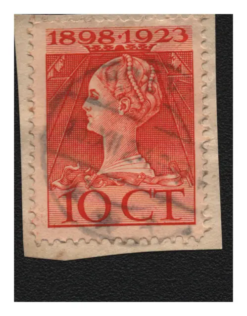 Briefmarke, Niederlande, Königin Wilhelmina, gestempelt 1924