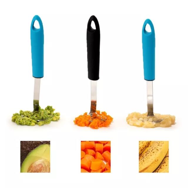 Stainless Steel Potatoes Crusher Silicone Handle Puree Juice Maker