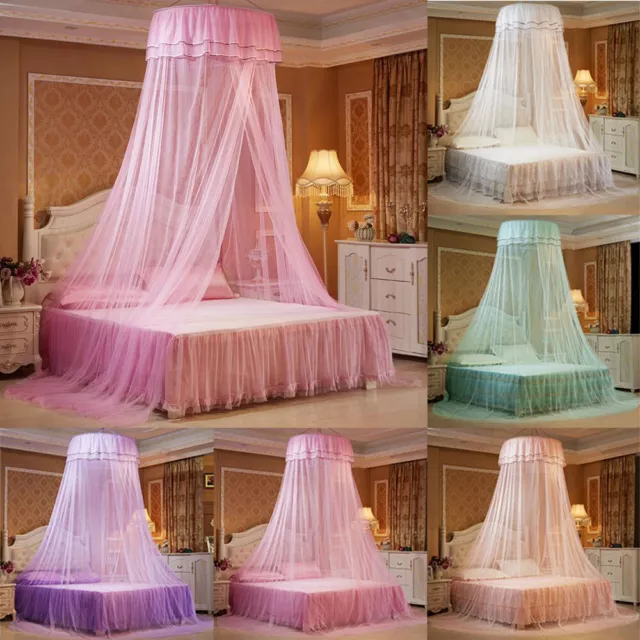 Lace Princess Canopy Mosquito Net Mesh Twin/Full/Queen Bed Dome Bedroom Decor