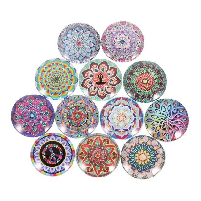 20 PCS Glass Snap Charm Bracelet Charm Photo Locket Labret Jewelry Ceramic Tile 2