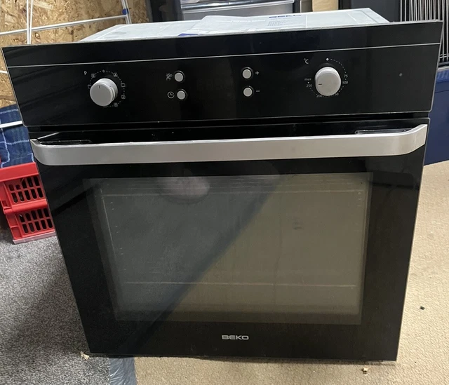 BEKOBUILT IN SINGLE OvenFan OptionUnder UnitBlackSilver DialsWith