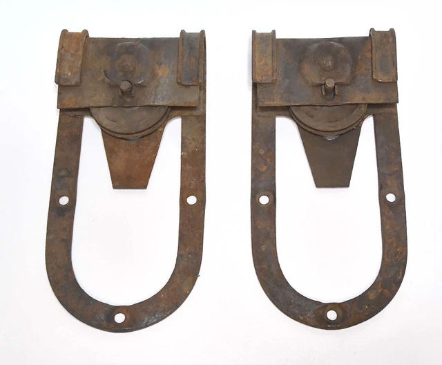 Vintage Horse Shoe Style Design Barn Door Rollers Nice Working Condition