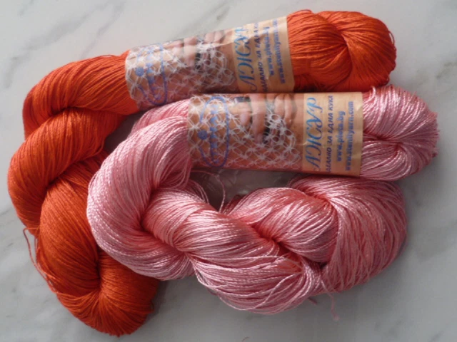 2x Hanks de 100 gramos de hilo de macramé/crochet y/o encaje 500 mts