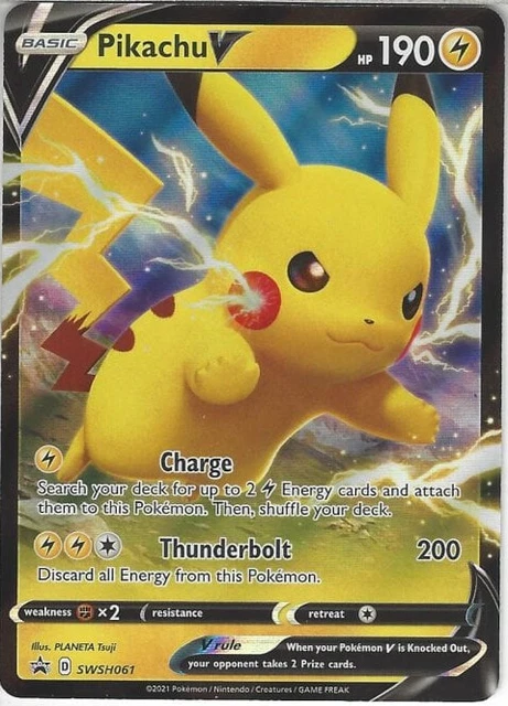 Pikachu V SWSH061 JUMBO OVERSIZED Pokemon Promo Card (Shining Fates)