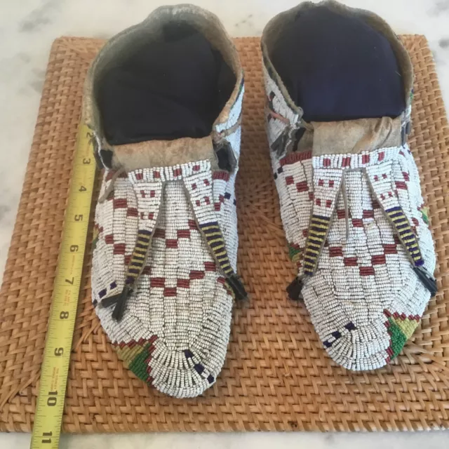 Native American Lakota Sioux Ceremonial Moccasins Antique