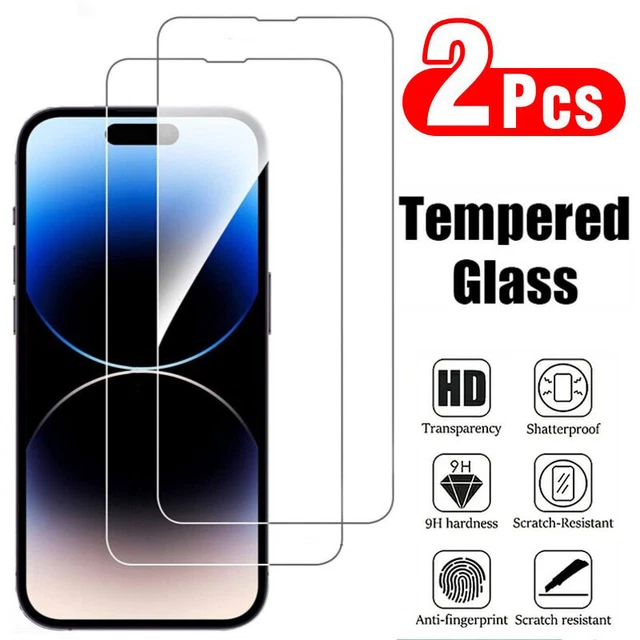 2X Tempered Glass Screen Protector For Apple iPhone 15 14 13 12 11 Pro 8 7 XR XS