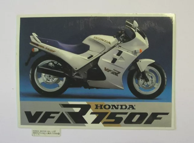 ADESIVO MOTO ORIGINALE / Original Sticker HONDA VFR 750F (cm 13 x 10).