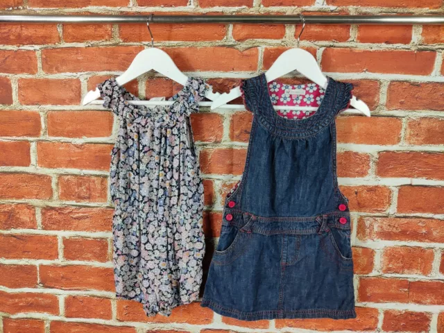 Girls Bundle Age 3-4 Years John Lewis H&M Denim Pinafore Dress Playsuit 104Cm