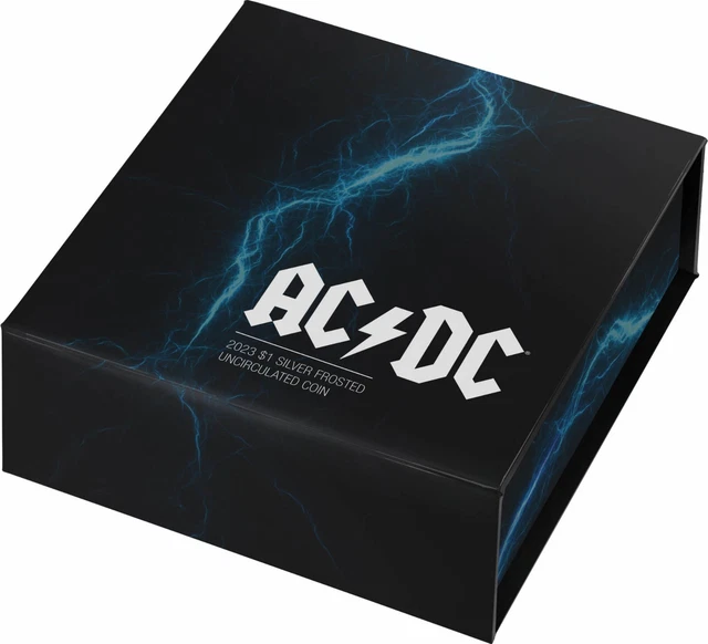 NEW - 2023 AC/DC $1 ONE DOLLAR 1 oz SILVER FROSTED UNCIRCULATED COIN ...