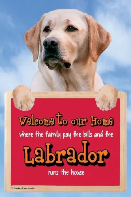 3D GOLDEN LABRADOR WELCOME SIGN STUNNING 3D great Christmas stocking filler