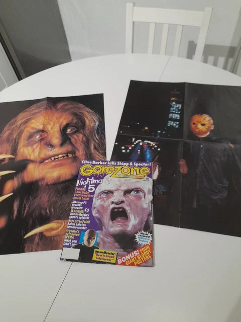 Vintage Gore Zone Issue 10 + 2 Horror Posters,Freddy Krueger,Jason.Used. Vintage Gore Zone Issue 10 + 2 Horror Posters,Freddy Krueger,Jason.Used.
