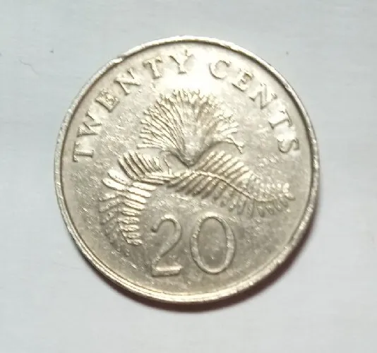 1986 Singapore 20 Cents Coin