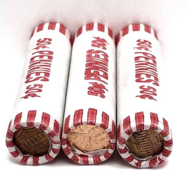 3 Fed Sealed Lincoln Cent Rolls From Bank Boxes Unopened Find Wheat Penny Copper