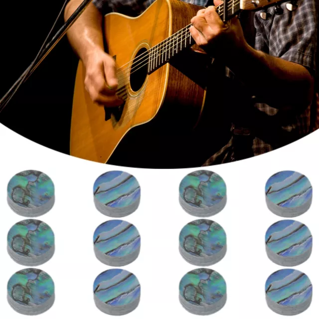 Abulone Shell Puntos Abulón Bund Hágalo usted mismo Hecho a mano Para bajo de guitarra-ukelele